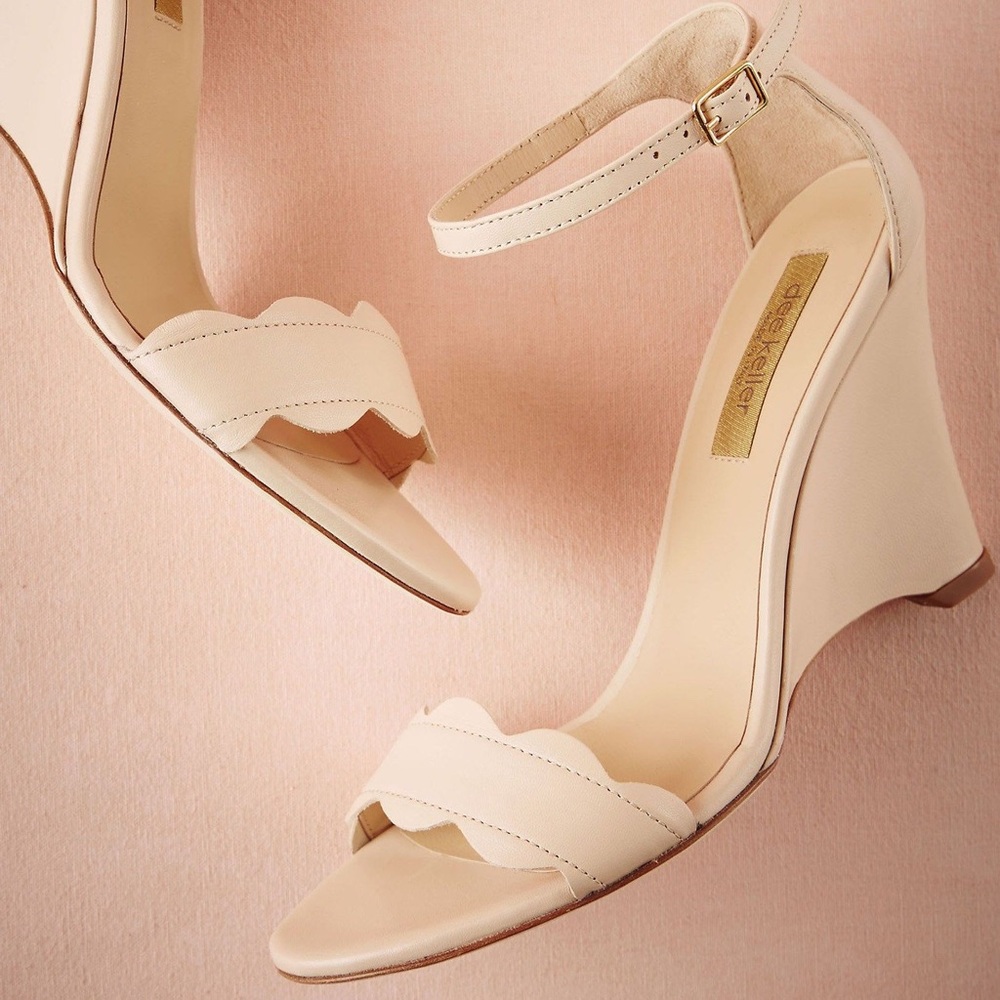BHLDN Dee Keller Leather Wedge Heels